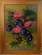 Obraz " Figa grecka" akryl 70 x 50 cm w ramie 81 x 61 cm.