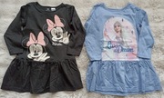 Sukienka z baskinką długi rękaw H&M r. 92 2 wzory do wyboru Minnie lub Elsa
