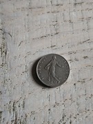 moneta 1/2 franc 1976 rok Francja