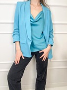 Marynarka żakiet damski z marszczonym rękawem