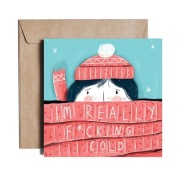 Kartka świąteczna "I'm Really F*cking Cold" (PiesKot)