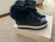 Zimowe botki skórzane ocieplane wełną i futrem lisa Högl