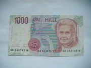 BANKNOT WŁOCHY 1000 Lirów 1990 r. seria  GB