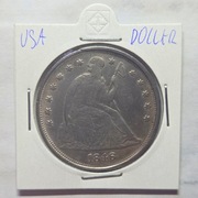 Stara Moneta Stany Zjednoczone USA Seated Liberty Dollar 1846 r.