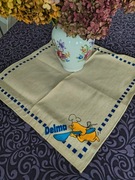 Lniana serweta obrus retro vintage PRL