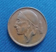 Moneta Belgia 50 centymów 1958  górnik