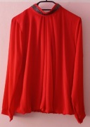 Bluzka czerwona roz.S/M piękna wymiary opis