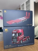 Zestaw Huina * Ciężarówka Scania 770 S + Naczepa * skala 1/18 * Nowa