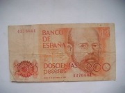 BANKNOT HISZPANIA  200 Peset  1980 r.