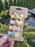 Mini spinki do włosów dla niemowląt dziewczynek handmade 4 szt.