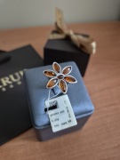 Pierścionek srebrny z bursztynem rozmiar 10