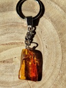 Brelok do kluczy | Naturalny Bursztyn Bałtycki | Unikatowy