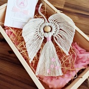 Aniołek z makramy dekoracja handmade