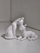 Figurka Zakochane Koty 3D Dekoracyjna Statuetka Rzeźba Ozdoba do Domu 