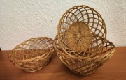 Wiklina tacki koszyczki zestaw 3 elementy - cena za zestaw