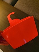 Plastikowe pudełko organizer pojemnik wiszący przechowywanie vintage PRL