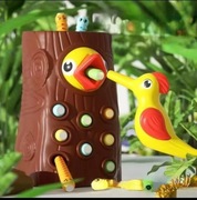 Gra zręcznościowa DZIĘCIOŁ robaczki magnes