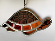 WITRAŻ ŻÓŁW SZKŁO MIEDŹ CYNA ŁAŃCUSZEK POLSKIE RĘKODZIEŁO