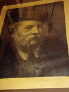 Piękna duża Litografia stary szlachcic