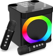 Zestaw do karaoke głośnik bluetooth + 2x mikrofon RGB