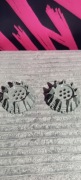 Lego element 64712 Wheel with Small Cleats and Flanges Dark Bluish Gray
