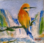 Obraz przedstawiający Pięknego kolorowego ptaka żołnę 