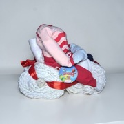 Orginalny Tort z Pieluszek uniwersalny– Prezent na Baby Shower / Chrzest