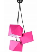 Lampa wisząca Ledigo nowa dziecięca 3 -punkty światła E27 różowa
