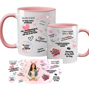 Kubek z ilustracją ze zdjęcia – karykatura, motywacyjny prezent dla niej