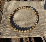 Bransoletka męska Agat ognisty Rękodzieło