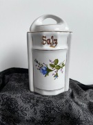 Pojemnik na sól / salz z porcelany Chodzież Polska PRL VINTAGE 