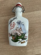 Butelka ceramiczna  z korkiem  0,25l z ozdobnym rysunkiem z lat 70-tych 