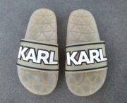 Karl Lagerfeld transparentne klapki logowane Karl gumowe oryginalne 36