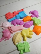 Duży zestaw do piaskownicy dla dzieci foremki kolorowe 3+