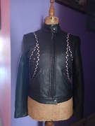 JUST CAVALLI, kurtka wloska skora czarna M/L, nowa