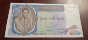 BANKNOT ZAIR 10 ZAIRES 1977 rok 