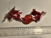 Zabawka szarpak dla psa z kulą gumową czerwony