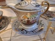 Zestaw  kawowy /herbaty Chińskiej Porcelany Gejsza 18% Gold  Orginał