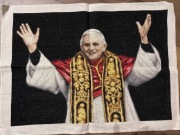 Gotowy haft krzyżykowy Benedykt 16