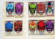 Kolej Czaszki Maski obrazki naklejki z gum vintage PRL