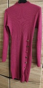 Sukienka sweterkowa fuksja 