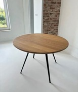 Okrągły stół dębowy 120 cm stół drewniany loft industrial rustykalny