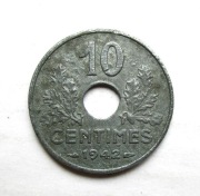 10 Centymów 1942 r. Francja Vichy
