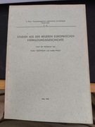 Studien aus der neueren europäischen Verwaltungsgeschichte