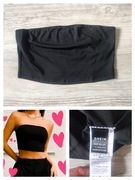 Modny czarny top, rozmiar L