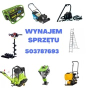 Wynajem wiertnica skoczek zagęszczarki agregat itp