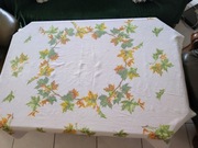 obrus serweta serwetka bieżnik lniany w liście klony jesienny