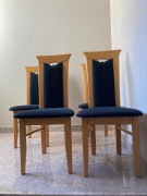 Ekskluzywne pełne bukowe krzesła (komplet - 4)