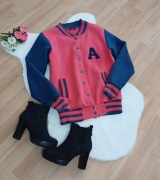 Czerwona bluza damska bomberka rozmiar M na długi rękaw