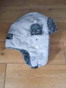 Czapka zimowa uszatka męska jasnoszara 